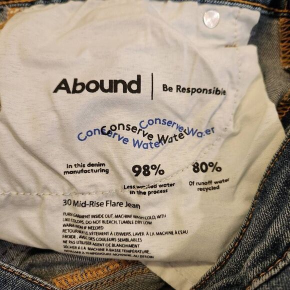 ABOUND Flare Leg Blue Jeans 30" Waist (4917) - Picture 4 of 6